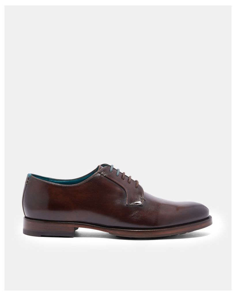 Ted Baker Shiny leather derby shoes Brown