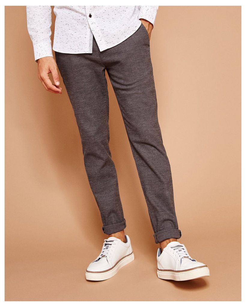 Ted Baker Tapered textured chinos Grey