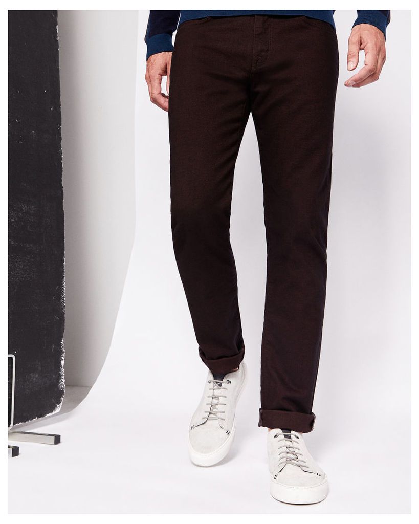 Ted Baker Straight fit hybrid jeans Dark Red