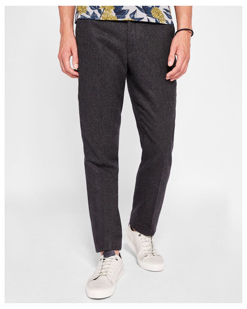 Ted Baker Textured wool trousers Charcoal