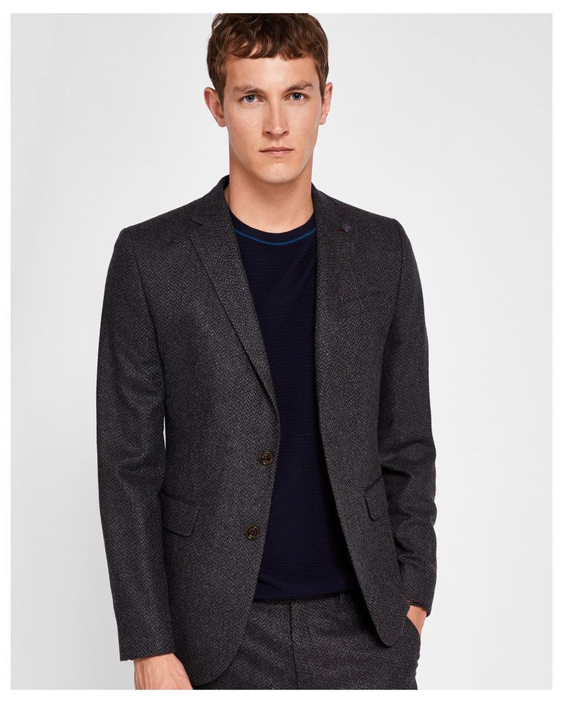 Ted Baker Semi plain wool-blend jacket Charcoal