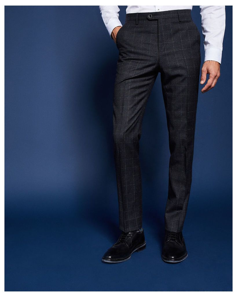 Ted Baker Debonair fashion fit check suit trousers Grey
