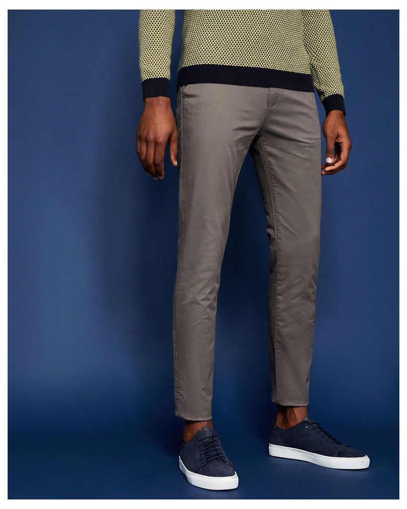 Ted Baker Tapered fit cotton chinos Natural