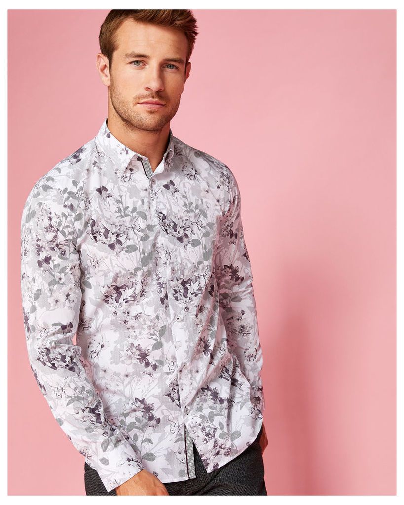 Ted Baker Floral cotton shirt White
