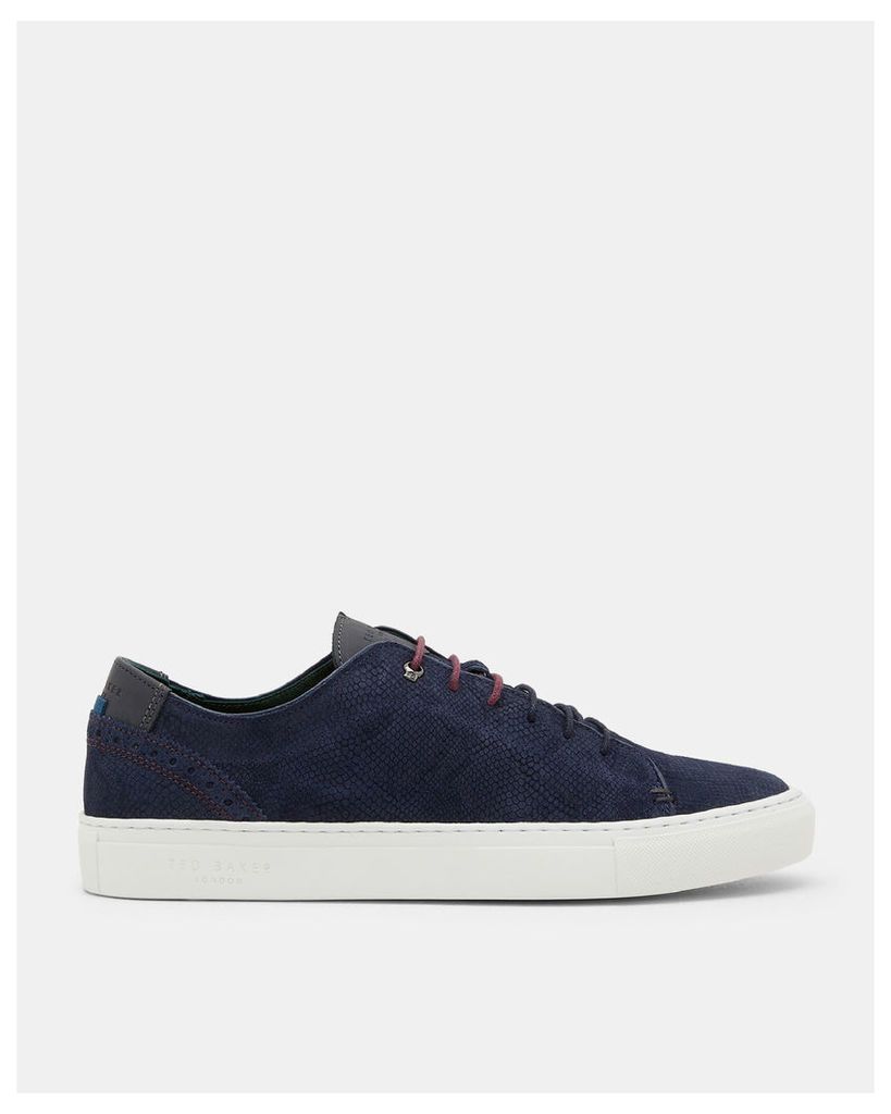 Ted Baker Leather brogue trainers Mid Blue