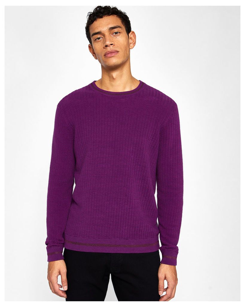 Ted Baker Textured stitch jumper Purple