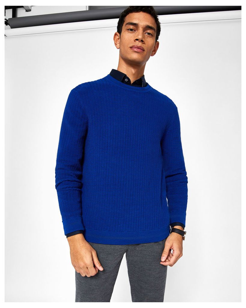 Ted Baker Textured stitch jumper Blue