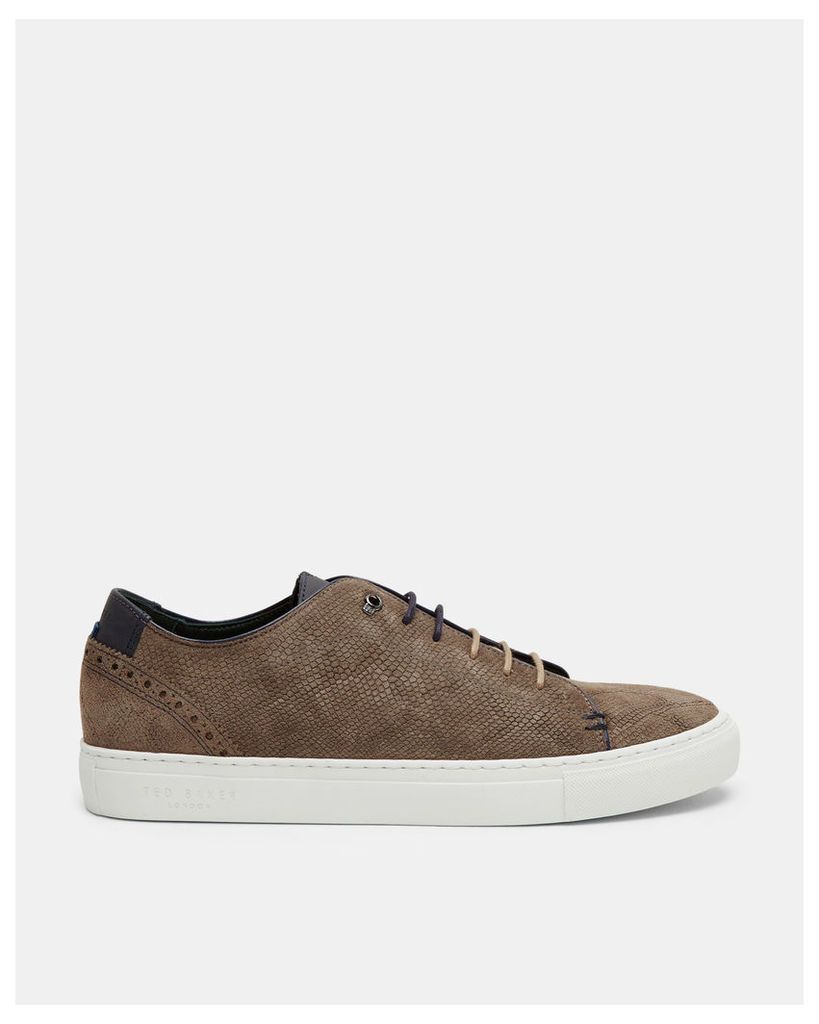 Ted Baker Leather brogue trainers Natural Suede