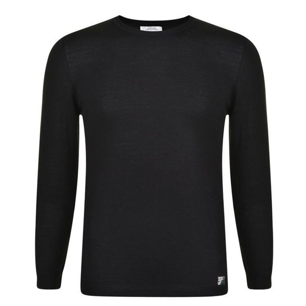 VERSACE COLLECTION Logo Embroidered Crew Knitwear