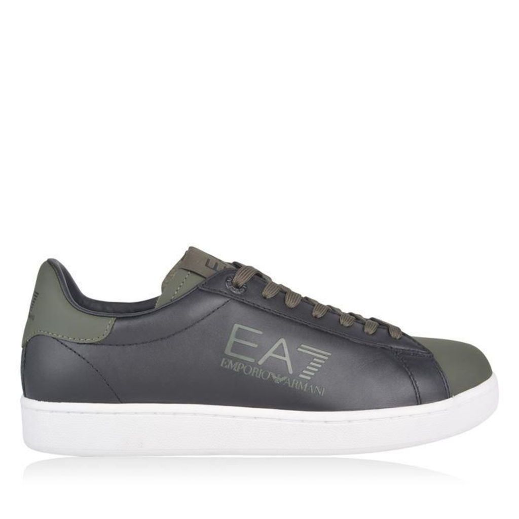 EA7 Two Tone Leather Trainers
