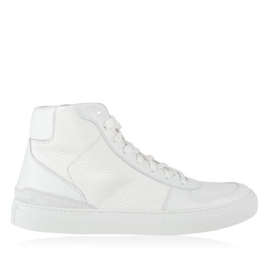 Stone Island Leather High Top Trainers