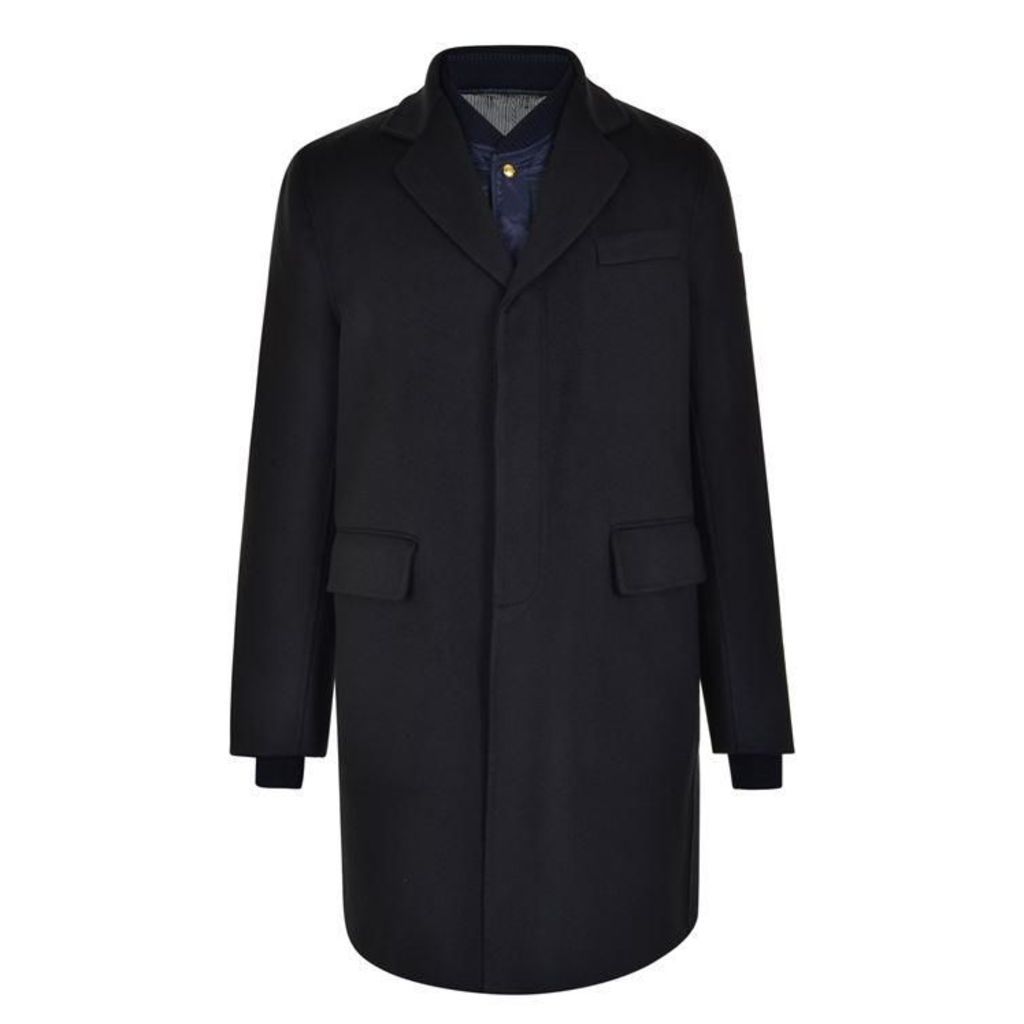 MONCLER Double Layered Wool Overcoat