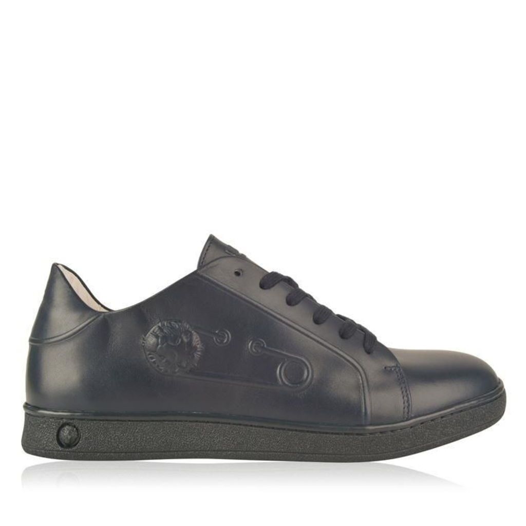 Versus Versace Embossed Safety Pin Leather Trainers