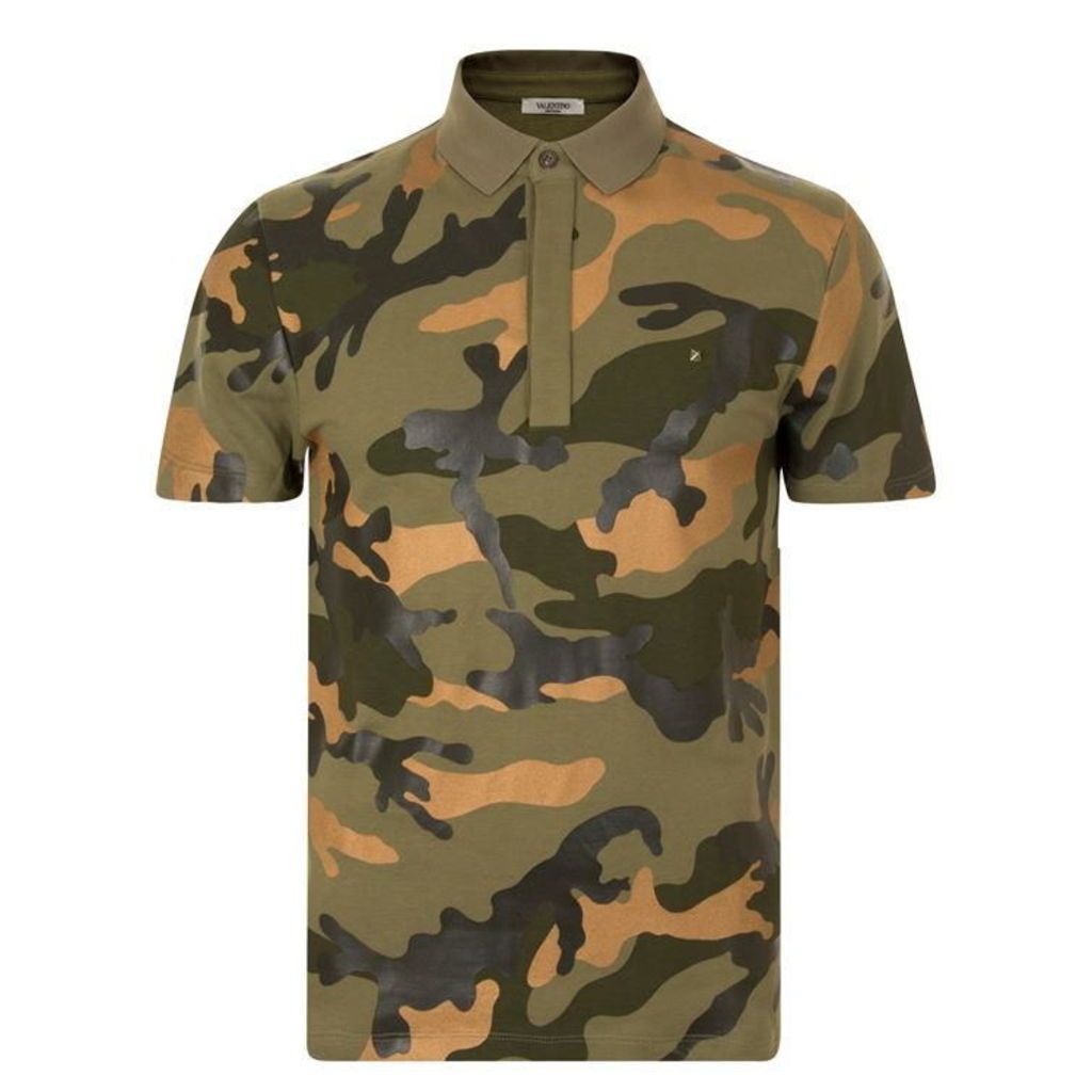 VALENTINO Camouflage Polo Shirt