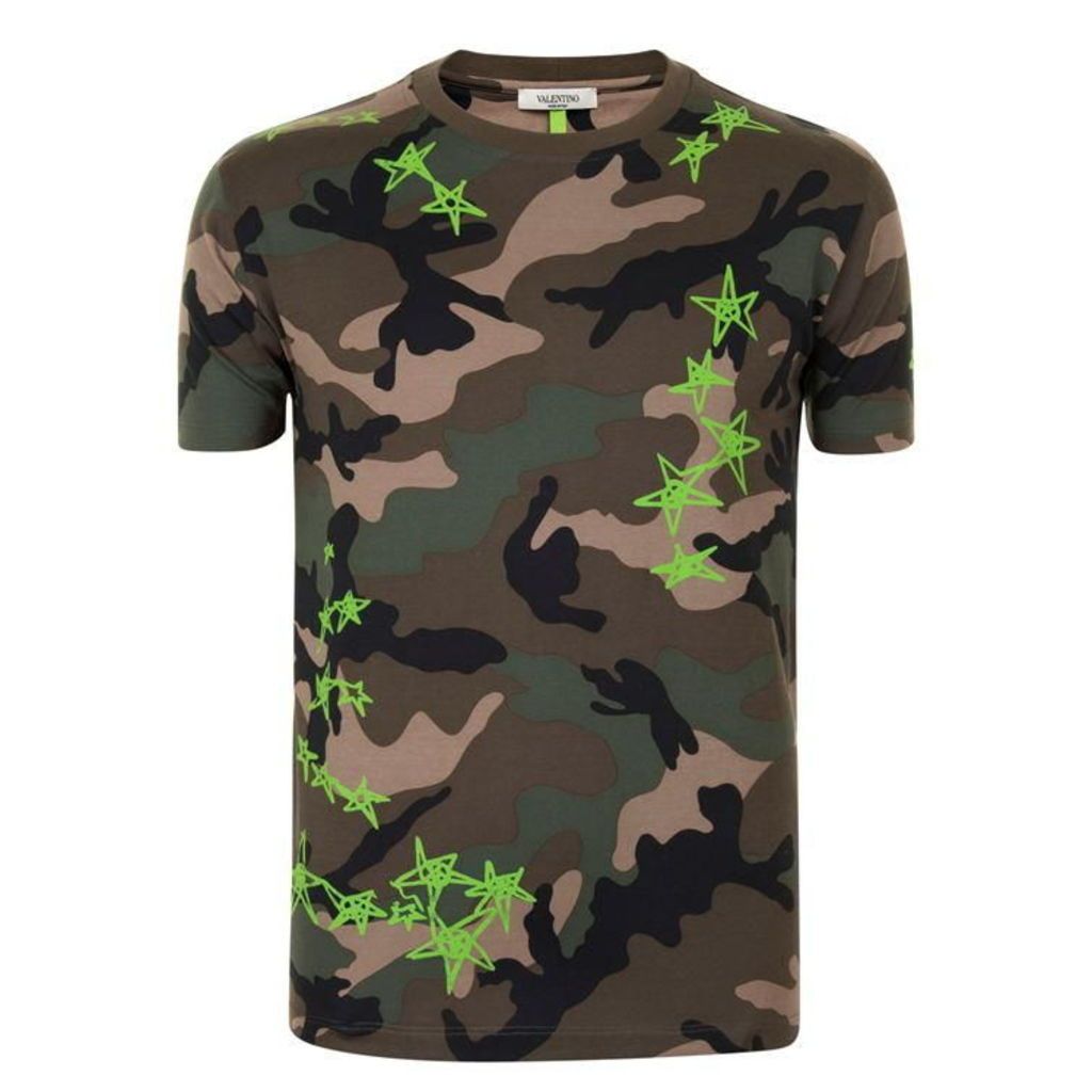 VALENTINO Camouflage Star T Shirt