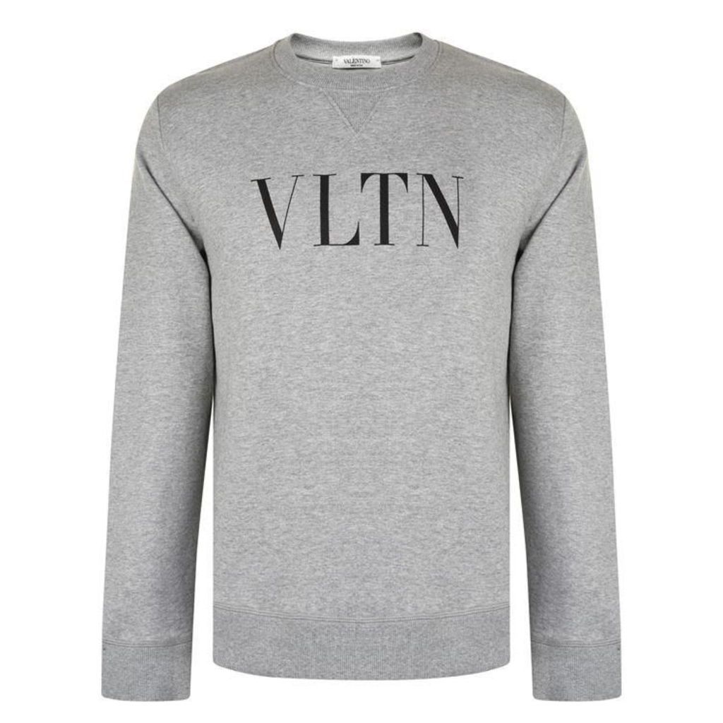 Valentino Vltn Print Crew Neck Sweatshirt