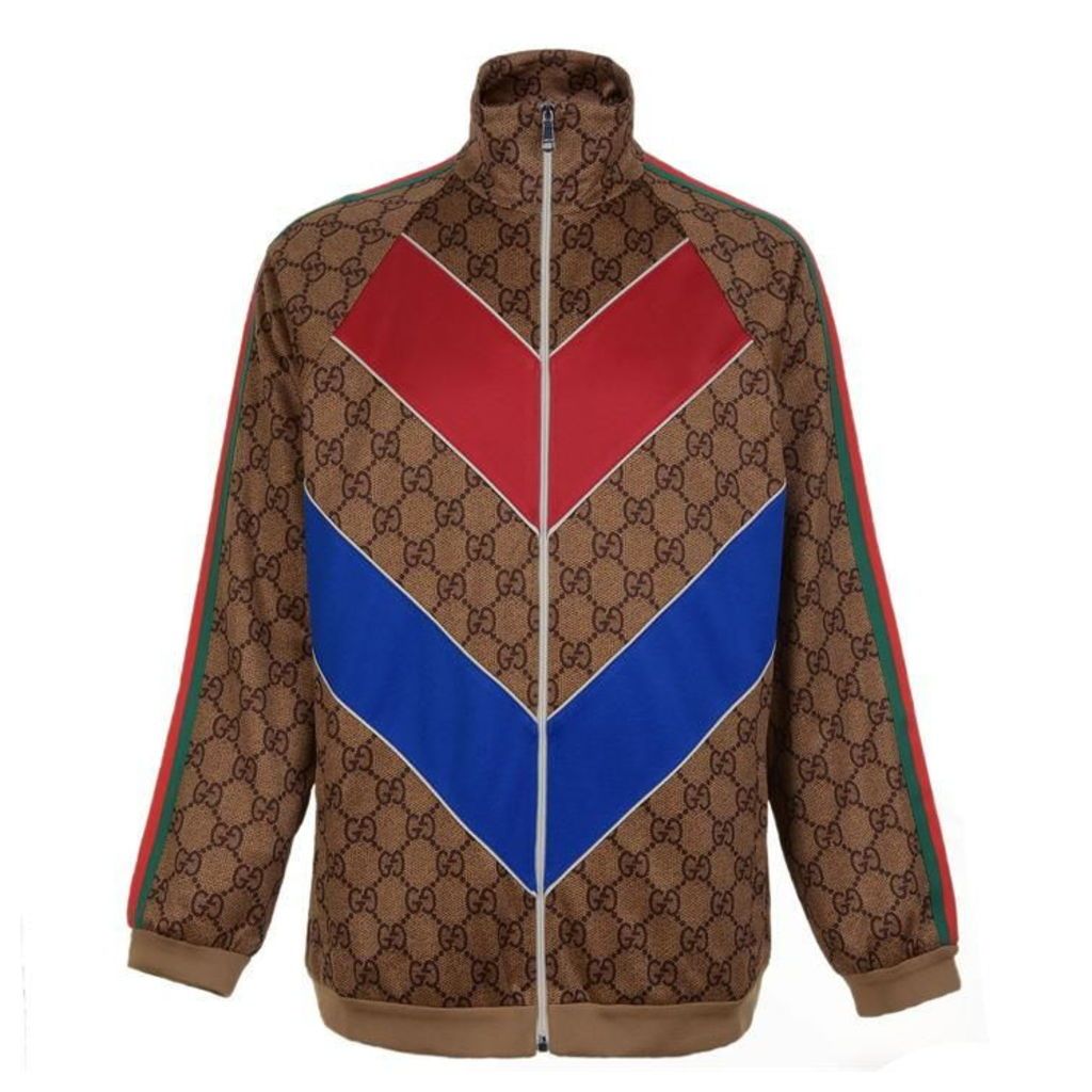 GUCCI Gg Supreme Web Zip Sweatshirt