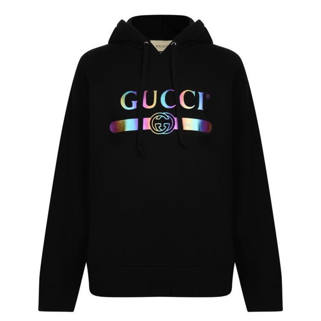 Gucci Hologram Fake Logo Hooded Sweatshirt