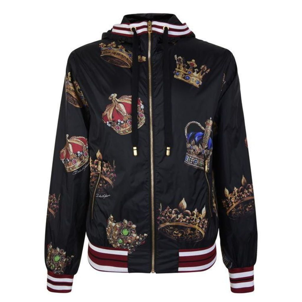 Dolce and Gabbana King Crown Hooded Jacket