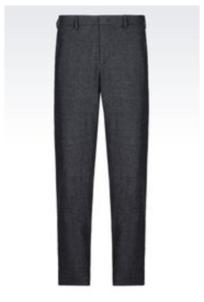 OFFICIAL STORE EMPORIO ARMANI TROUSERS IN VIRGIN WOOL