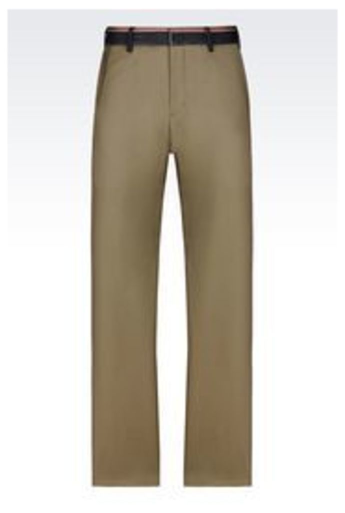 OFFICIAL STORE EMPORIO ARMANI WORSTED WOOL TROUSERS