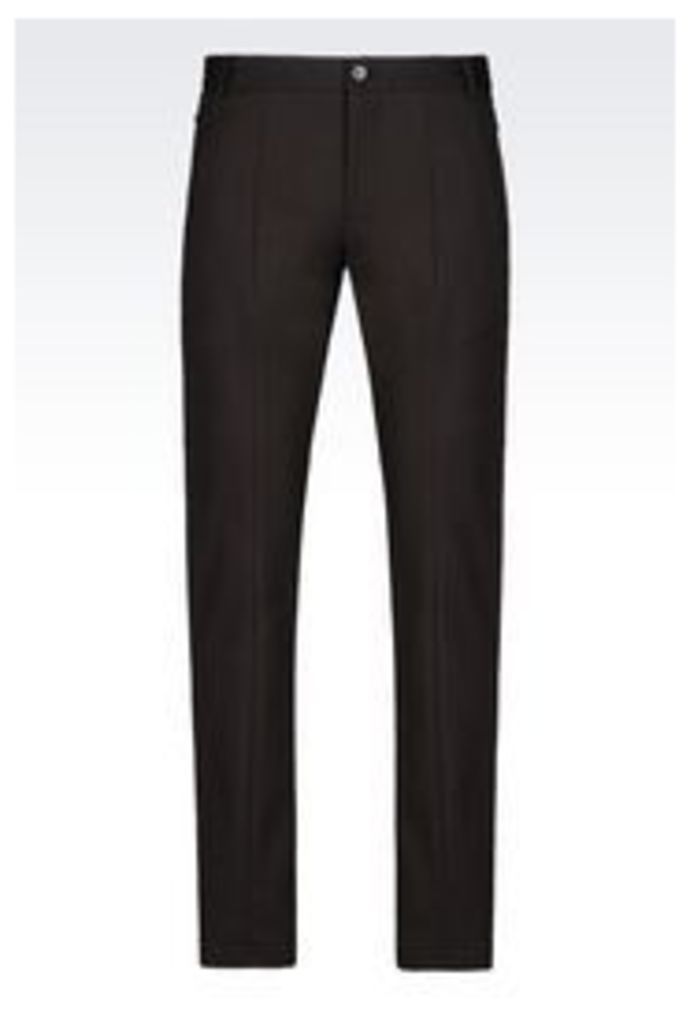 OFFICIAL STORE EMPORIO ARMANI TROUSERS IN STRETCH SATIN