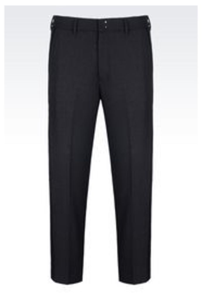 OFFICIAL STORE EMPORIO ARMANI TROUSERS IN WOOL