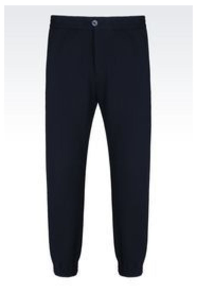 OFFICIAL STORE EMPORIO ARMANI TRACKSUIT TROUSERS IN CASHMERE EFFECT