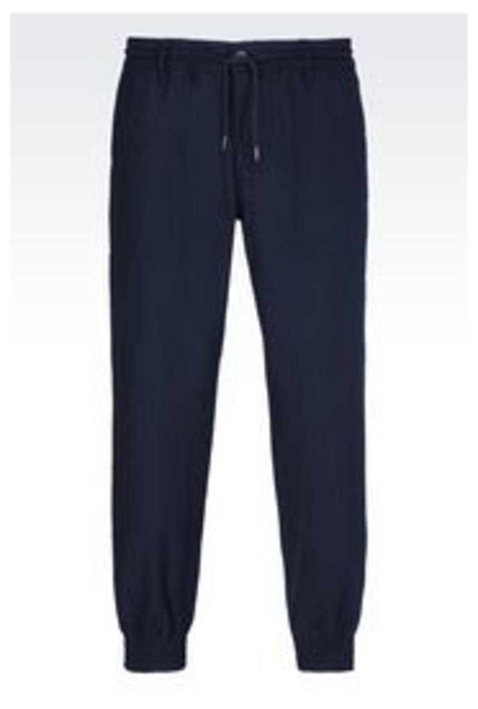 OFFICIAL STORE ARMANI JEANS REGULAR FIT TROUSERS IN WOOL BLEND