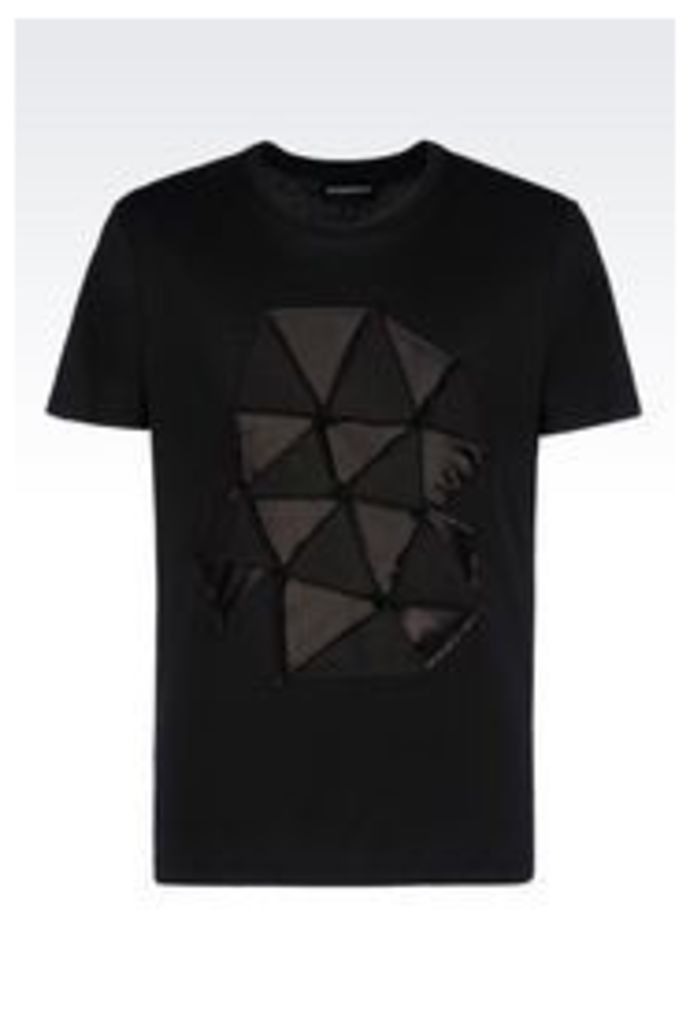 OFFICIAL STORE EMPORIO ARMANI RUNWAY T-SHIRT IN BROADCLOTH