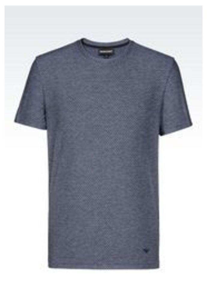 OFFICIAL STORE EMPORIO ARMANI T-SHIRT IN JACQUARD