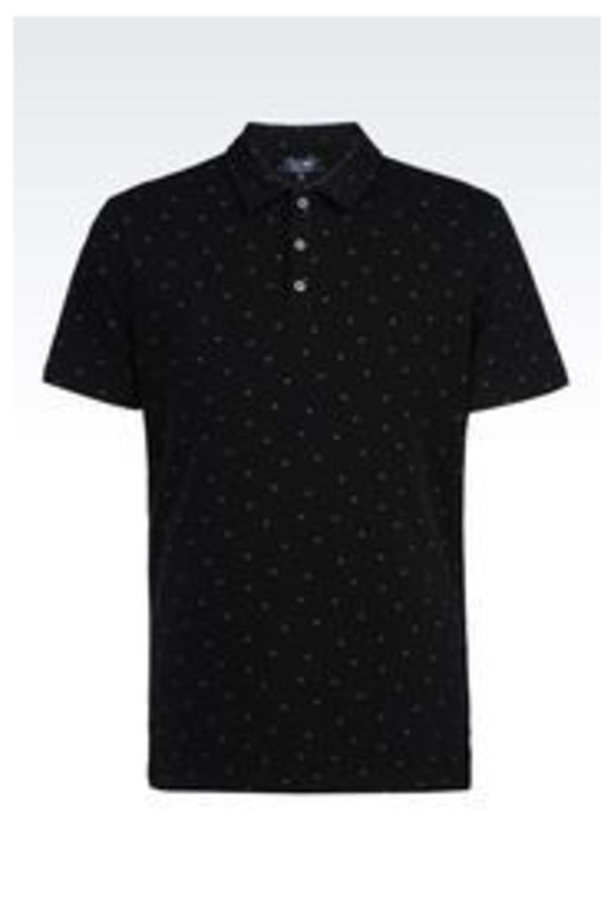 OFFICIAL STORE ARMANI JEANS POLO SHIRT IN COTTON PIQUE