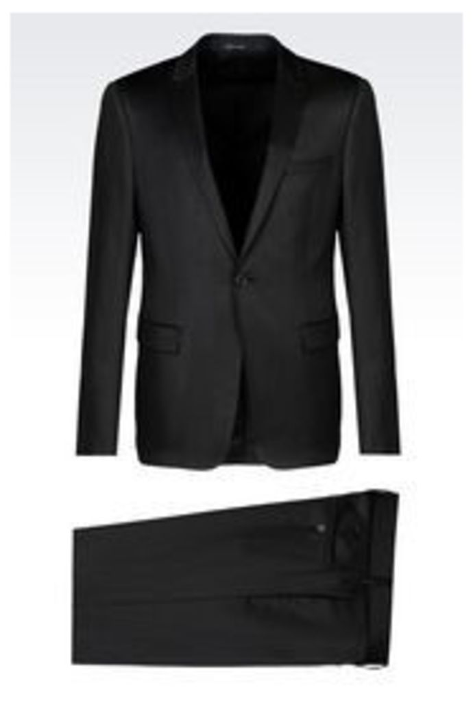OFFICIAL STORE EMPORIO ARMANI SUIT IN STRETCH WOOL SATIN