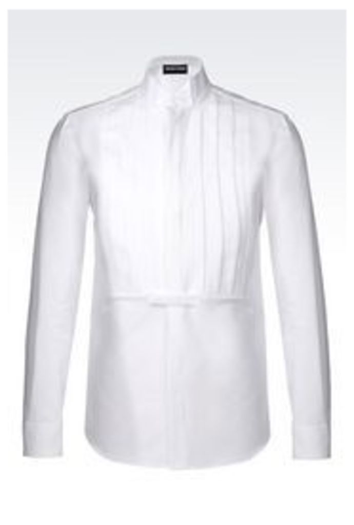 OFFICIAL STORE EMPORIO ARMANI RUNWAY DINNER SHIRT IN COTTON