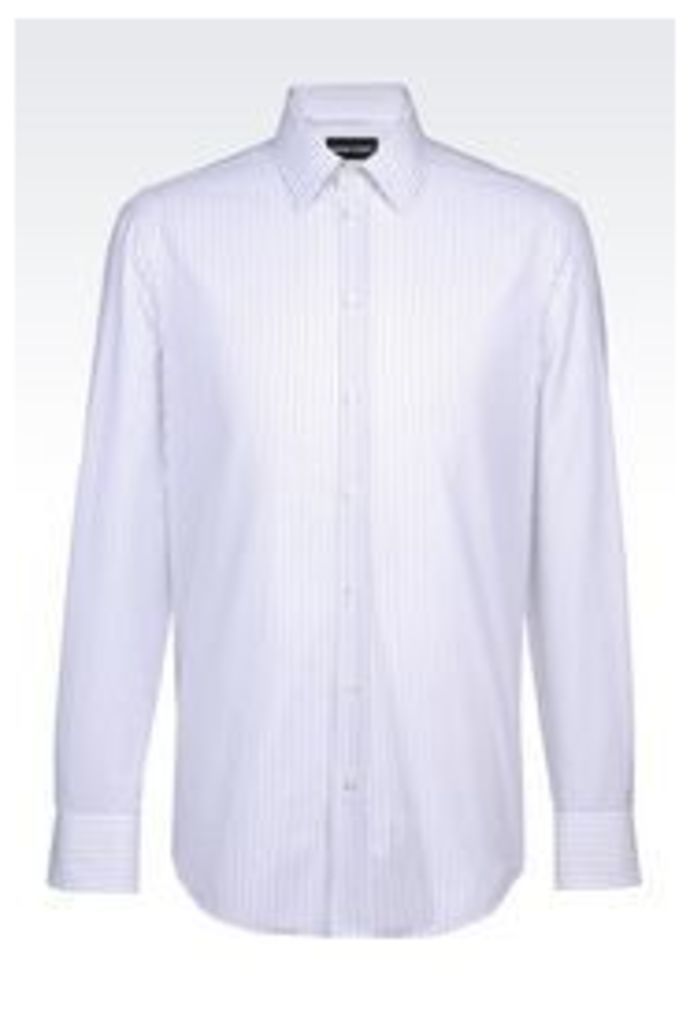 OFFICIAL STORE EMPORIO ARMANI REGULAR FIT SHIRT IN COTTON