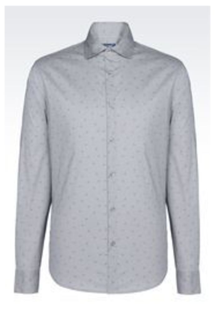 OFFICIAL STORE ARMANI JEANS SHIRT IN COTTON POPLIN