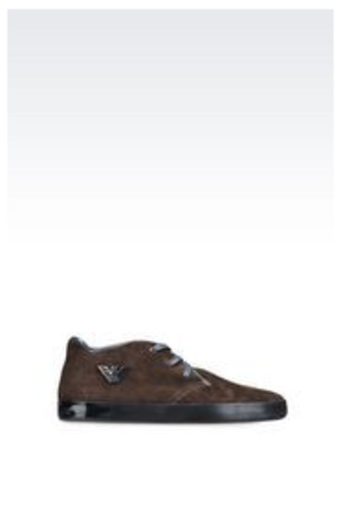 OFFICIAL STORE EMPORIO ARMANI HIGH-TOP SNEAKER IN SUEDE