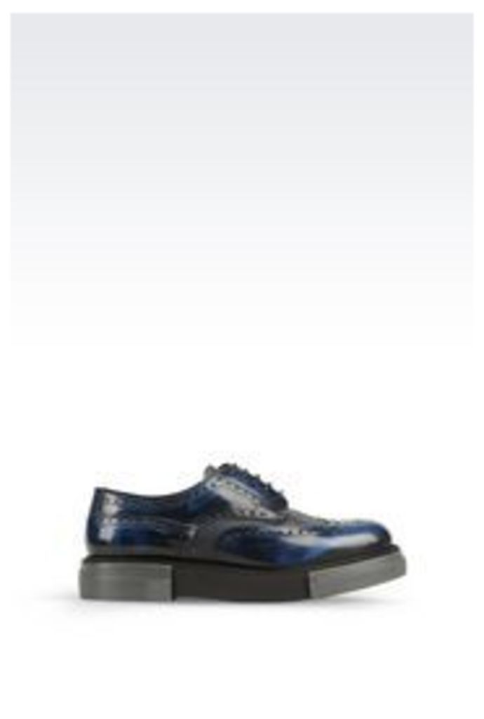 OFFICIAL STORE EMPORIO ARMANI DERBY IN BRUSHED CALFSKIN