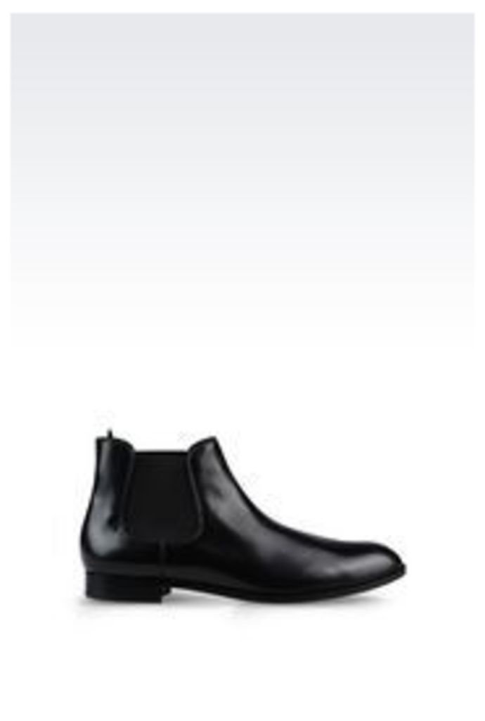 OFFICIAL STORE EMPORIO ARMANI DEMI BOOT IN BRUSHED CALFSKIN