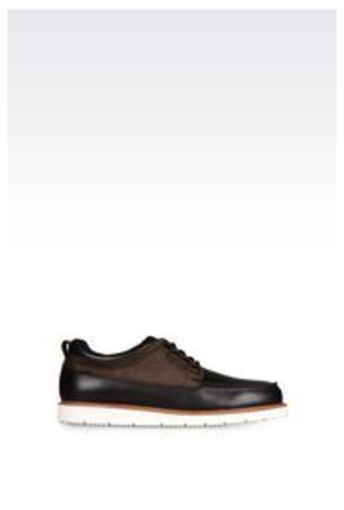 OFFICIAL STORE ARMANI JEANS LEATHER LACE-UP