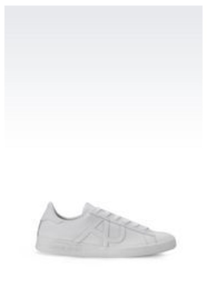OFFICIAL STORE ARMANI JEANS LEATHER SNEAKER