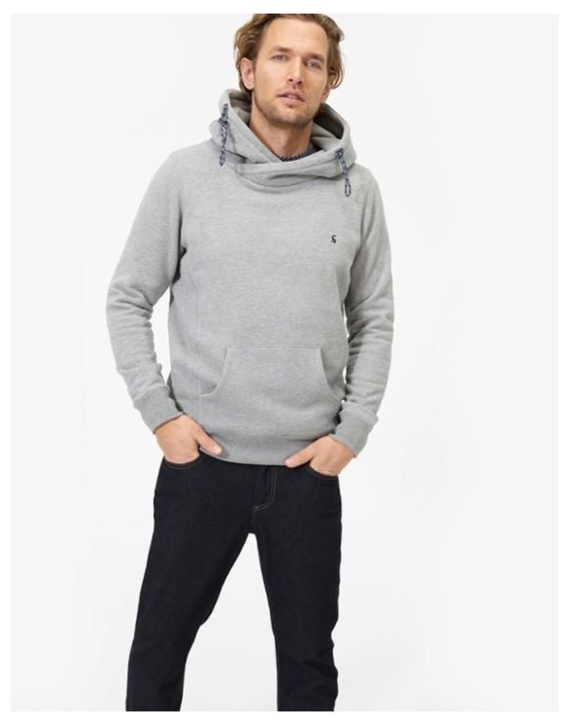 Grey Marl Harmon Hooded Sweatshirt  Size XL | Joules UK