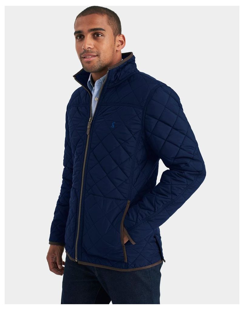 Marine Navy Retreat Quilted Jacket  Size L | Joules UK