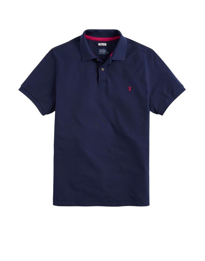 French Navy Woody Slim Fit Polo Shirt  Size L | Joules UK