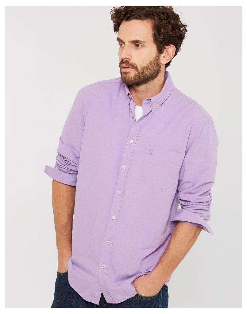 Purple Lambert Classic Fit Shirt  Size M | Joules UK