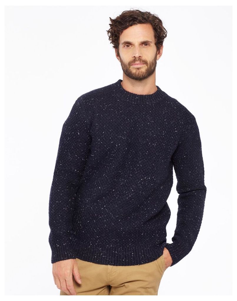 Navy Fleck Shawfield Crew Neck jumper  Size M | Joules UK