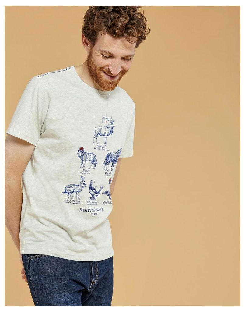Party Animals Graphic T-Shirt  Size S | Joules UK