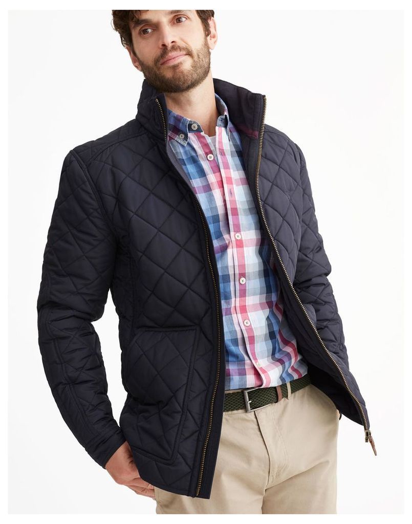 Marine Navy Retreat Quilted Jacket  Size S | Joules UK