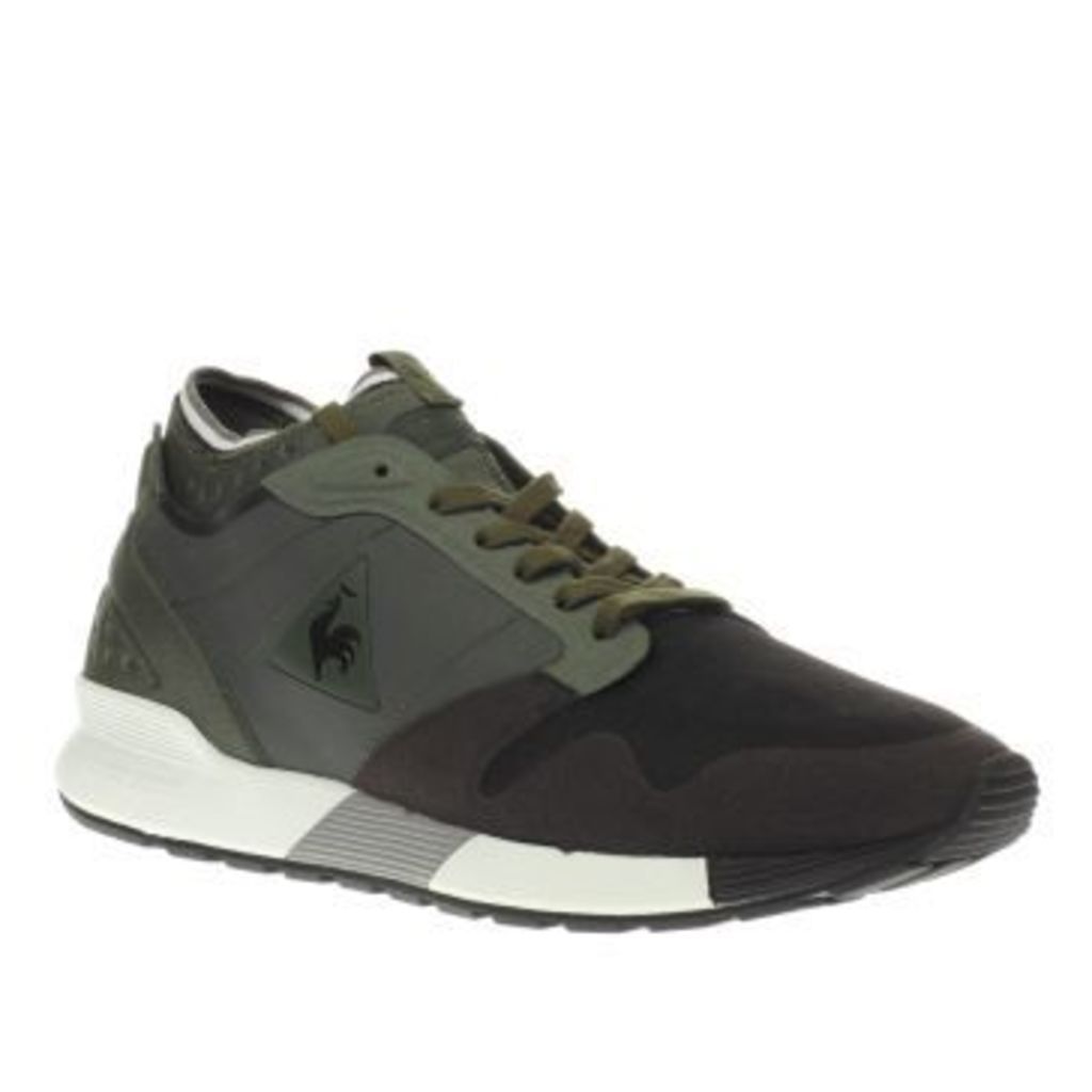 Le Coq Sportif Black & Green Omicron Ripstop Mens Trainers