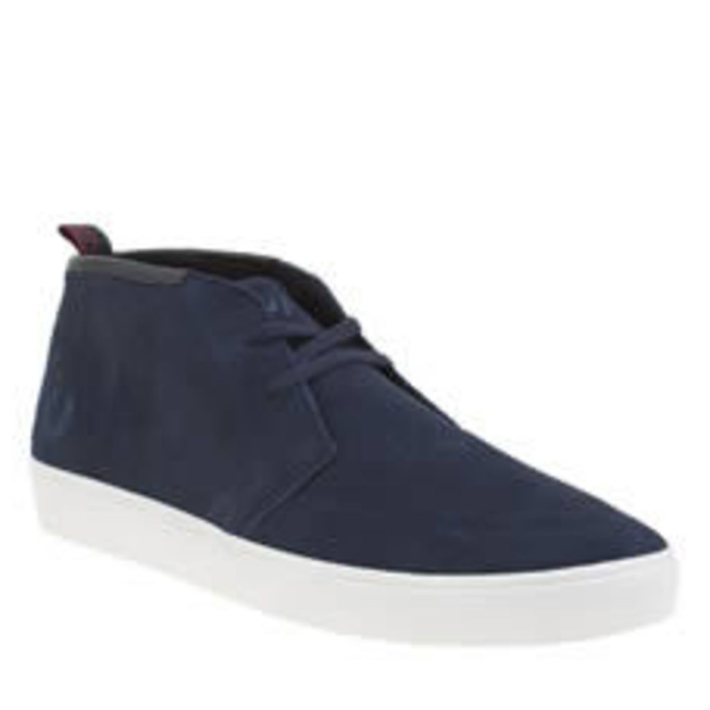 Fred Perry Navy Shields Mid Mens Trainers